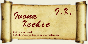 Ivona Kečkić vizit kartica